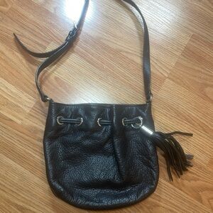 Michael Kors Black Crossbody Bag with Textured Leather